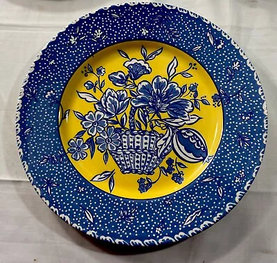 Buy Royal Stafford 11  Four Dinner Plates Flower Basket Blue & Yellow New! • 31.45£