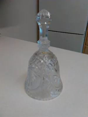 Buy Vintage Moulded Glass Hand Bell - 18cm Tall (1244) • 10£