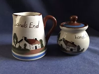 Buy Lands End Motto Ware.  Cream Jug And Mustard Pot. • 1.50£