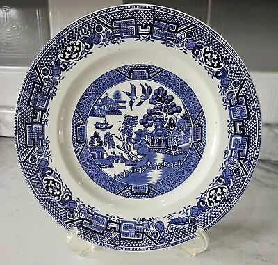 Buy Vintage North Staffordshire Pottery Blue And White Willow Side Plate - 9in • 5.99£