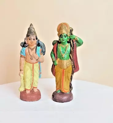 Buy Old Lord Bhima & Krishna Antique Vintage Terracotta Pottery Statue Figure Idol G • 136.21£