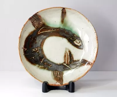 Buy Studio/Art Pottery Pressed Dish With Leaping Fish Decoration, Signed Gaulk/Saul? • 19.99£
