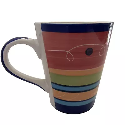 Buy Royal Norfolk Mug Coffee Colorful Stoneware Multi Color Band Red Blue Tea Cup • 6.52£