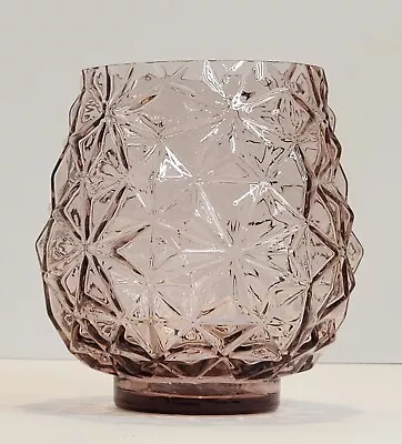 Buy Viola Vase Lavender Cut Glass Votive Candle Holder Elegant Geometric EUC • 20.12£