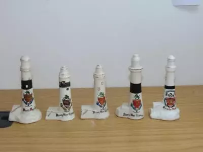 Buy BC879: Small Collection Of Crested Ware Lighthouse's X 5 - Beachy Head • 15£