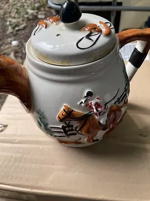 Buy Portland Potteries Fox Hunting Novelty Teapot Tea Pot • 4£