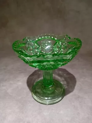 Buy Vintage Sowerby Style Green Pressed Glass Derby Service Compote • 14.99£