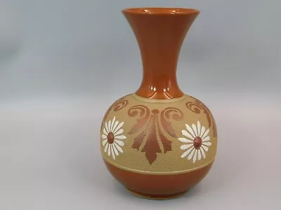 Buy VINTAGE 8 , 20cm LOVATTS LANGLEY STONEWARE FLORAL VASE. • 11.99£