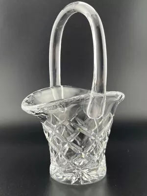 Buy Vintage Crystal Cut Glass Basket Ornament • 16£