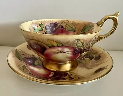 Buy Aynsley Bone China Orchard Gold Cup And Saucer Signed  N Brunt • 15£