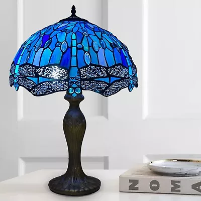 Buy Tiffany Table Lamp Handcrafted Art Style 16  Diameter Stained Glass Shade Decor • 97£
