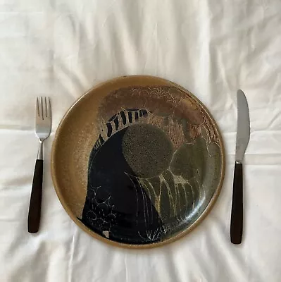 Buy Vintage Diana Worthy 1980’s - Crich Studio Pottery Dinner Plate 27cm/Signed • 25£