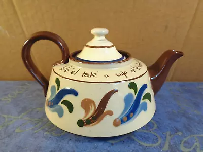 Buy Aller Vale Torquay Ware Auld Lang Syne Teapot Floral Pattern • 6.99£
