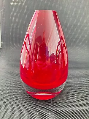 Buy Large Riihimaki/Riihimaen Lasi Oy Ruby Red Ovoid Vase - 1.8kg • 27.99£