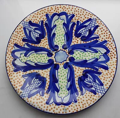 Buy Vintage Spanish  Decorative Wall Plate. Floral Design See Pictures Size Is 26cm • 11.99£