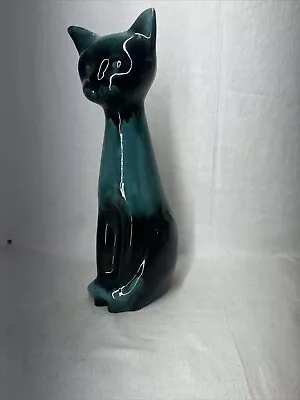 Buy Large Mid Century Modern Blue Mountain Pottery Cat Figurine Made In Canada NWT  • 74.55£