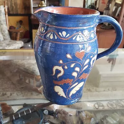 Buy Pennsylvania Dutch Vintage Art Pottery Pitcher Carved Designs • 34.95£