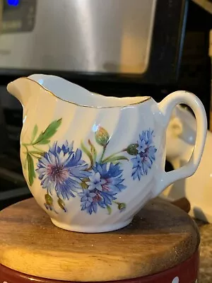 Buy Royal Adderley England Fine Bone China 2 1/2  Mini Creamer -Cornflower • 7.92£