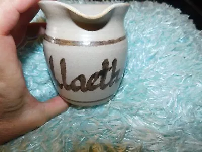 Buy Collectable Stoneware Jug Llaeth Welsh Pottery Abaty 3.75  High • 12.50£