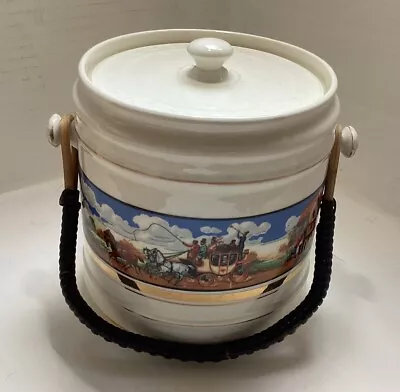 Buy Vintage 1920s Crown Ducal Ware Biscuit Barrel Dickens Days Design • 15£