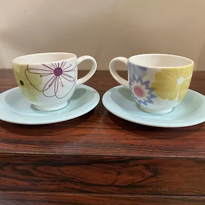 Buy Portmeirion Crazy Daisy Expresso Cup And Saucer X 2 • 12£