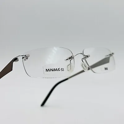 Buy Minima Eyeglasses Ladies Men's Oval Grey Rimless M - 5 53 866 New • 123.04£