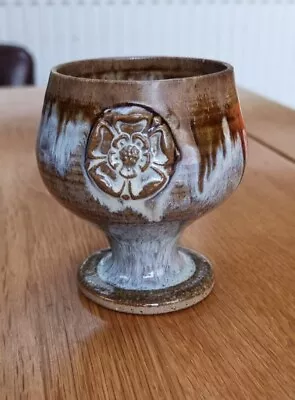 Buy York Rose Studio Pottery Goblet Jerry Harper Hand Thrown In England 3D • 16£