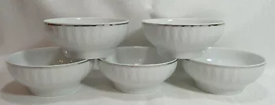 Buy Thomas Germany Vintage PLATINUM BAND Five (5) Porcelain Fruit Bowls GC • 26.09£