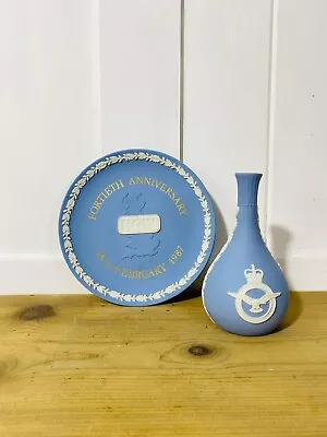 Buy Wedgwood Blue Jasperware Display Plate And Vase, RAF • 12£