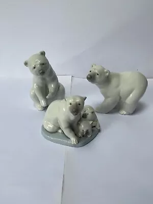 Buy Lladro ''Polar Bear With Cub, Polar Bear Resting'' Figurine 5434 + 1208 • 50£