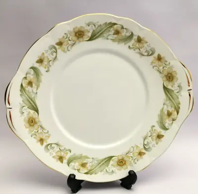 Buy Vintage Duchess Bone China Greensleeves Cake Round Plate Gold Trim, Scalloped • 12.99£