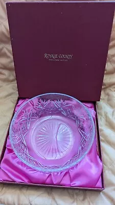 Buy ROYAL CRYSTAL Cut Glass Lead Crystal Fruit Bowl IN BOX • 25£