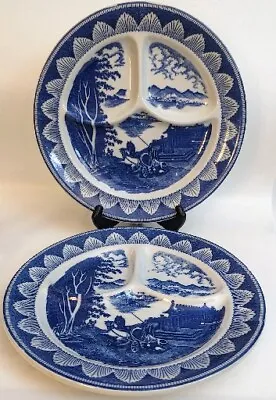 Buy Blue Willow Grill Plate 1930s Japan Set Of 4 For The Straus Co Restaurant Ware  • 46.59£