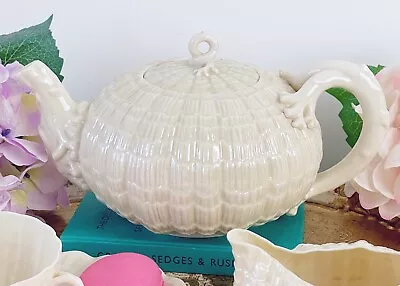 Buy Antique Belleek Tridacna Shell Teapot, Iridescent • 40£