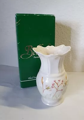 Buy Belleek Bee Parian Vase Irish Bone China Porcelain Ireland Vase With Box • 35£