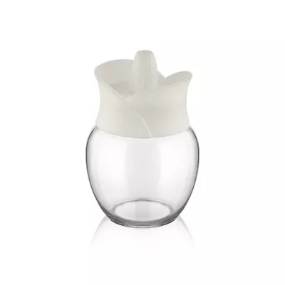 Buy Milk Creamer Pot. Sugar Bowl. Pourer Shaker Tea Jug 210cc Glass With Plastic Lid • 8£