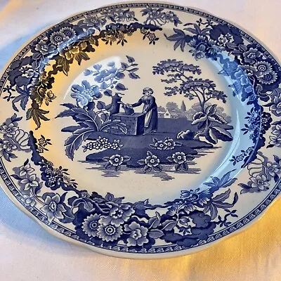 Buy Vintage Spode Blue Room Collection Girl At Well Plate 26.5cm VGC • 10£