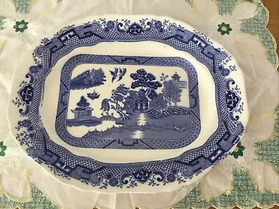 Buy Hancock & Sons Coronaware Willow Pattern Blue & White Serving Platter. 12” • 6£