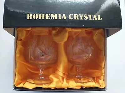 Buy Cut Glass Brandy Glasses X 2, Bohemia Pinwheel Symphony, Fine  Lead Crystal • 18£