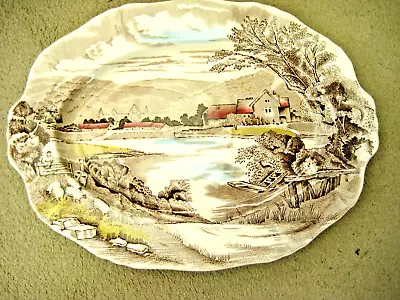 Buy Rare Alfred Meakin Hand Engraved And Then Glazed Country Scene Platter • 25£