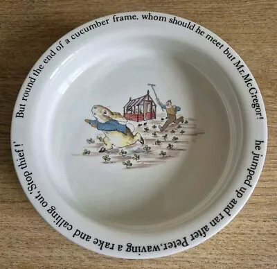 Buy Beatrix Potter Designs Peter Rabbit Porringer Bowl By Wedgwood • 7.20£