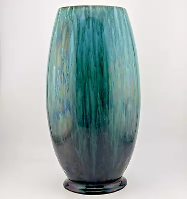 Buy Blue Mountain Pottery Teal Drip Glaze Iridescent  Large 10  Vase BMP CANADA • 27.03£