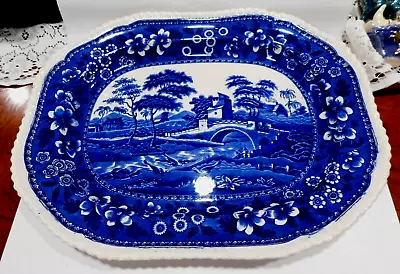 Buy Copeland Spode's Tower Blue Large 15  Platter With Old Mark • 61.50£