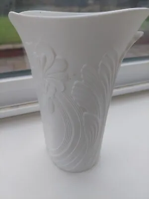 Buy Kaiser Germany White Bisque Porcelain Vase  Oval Shape Signed M Frey  • 11£