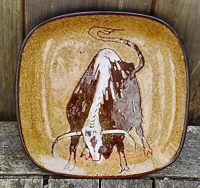 Buy GUERNSEY POTTERY Bull Cattle Cow Dish 16cm X 16.5cm • 10£