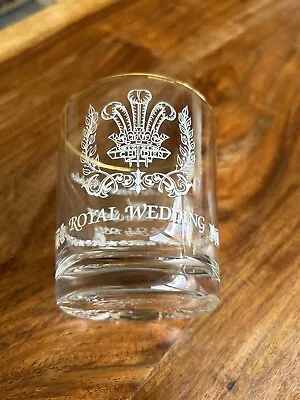 Buy Commemorative Whiskey Glass ~ Royal Wedding ~Diana Spencer & Prince Charles 1981 • 2£