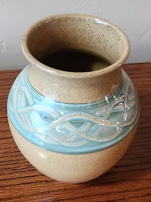 Buy Vintage Holkham Pottery Celtic Chain Rope Design Pot Vase 6” Norfolk England EXC • 41.94£