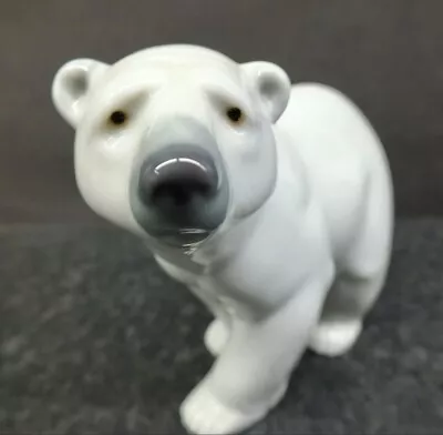 Buy Vintage Lladro Attentive White Polar Bear Figurine Retired • 22£