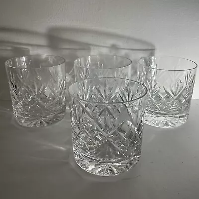 Buy Royal Doulton Set 4 Crystal GEORGIAN Cut Whisky Tumblers 3  1/8 Th Approx. • 30£