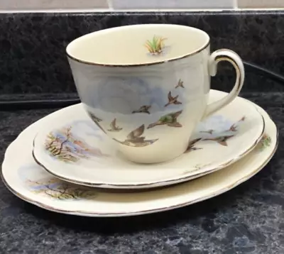 Buy Rare Alfred Meakin “Flight” Vintage Trios: Cup, Saucer, Plate (flying Ducks) • 3.75£